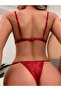Dantelli Kırmızı Bodysuit - 2