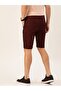 The Indian Garage Co Slim Fit Burgundy Solid Shorts - 2