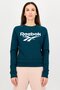 Women Sportswear Fit Long Sleeve Outdoor Sweatshirt, Teal Green