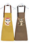 Kitchen Apron Set of 2, Stain-Resistant, Water-Repellent Fabric, Colorfast Print, Chef Kitten Pattern Double Apron - 3