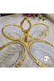 1 Piece 4-Section Cast Metal Frame Cookie Plate Gold - 6