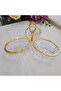 1 Piece 3-Section Cast Metal Frame Cookie Plate Gold