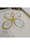 1 Piece 4-Section Cast Metal Frame Cookie Plate Gold