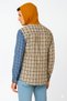 Tone Plaid Hoodie Shirt – Blue & Beige with Mustard Hood - 2