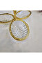 1 Piece 3-Section Cast Metal Frame Cookie Plate Gold - 5
