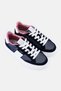Women Brand Logo Lace Up Casual Shoes, Navy Blue - 2