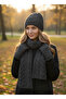 Women's Winter Luxury Knitted Beanie, Scarf and Gloves Set - 4