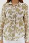 Floral Patterned Thin Shirt Khaki - 2