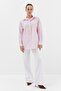 Striped Stone Detailed Oversized Shirt Pink - 4