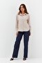 Stoned Striped Poplin Shirt Beige - 2