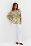 Geometric Patterned Thin Shirt Khaki - 3