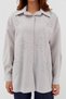 Striped Stone Studded Shirt Mink
