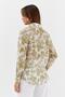 Floral Patterned Thin Shirt Khaki - 4