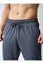 Men Grey Plain Lycra Track Pants - 3