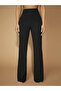 Women Black High-Rise Straight Leg Trousers