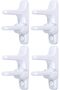 Outsmart Lever Handle Lock, White, 4PK