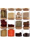 12-Piece Glass Jars with Wooden Lid for Stylish Spice Organization in Your Kitchen