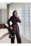 Women's Scuba Snap Closure Belted Pants Suit - 6