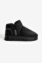 Women's Black Thick Poly Sole Suede Look Daily Short Boots with Fur Inside - 3