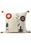 Colorful Modern Flowers Punch Embroidered Decorative Tasseled Throw Pillow Cover Cotton 42X42 cm - 7