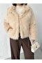 - Faux Fur Women's Coat - Stone - 4