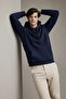 Men's Premium Casual Blue Hooded Sweatshirt - 3