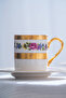 Isadora 24K Gold Detailed Porcelain Coffee Cup Set for 6 People - 100 ml - 4