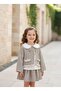 Girl's Houndstooth Jacket Skirt Suit