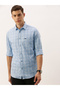 The Indian Garage Co Slim Fit Blue Checked Shirt