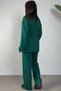 New Season Casual Chic Waist-Tied Women's Blouse and Pants Set - 3