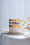 Isadora 24K Gold Detailed Porcelain Coffee Cup Set for 6 People - 100 ml - 3