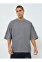 Men Grey Boxy Fit Embossed Print T-Shirt - 3