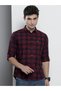 The Indian Garage Co Slim Fit Maroon Checked Shirt - 2