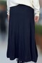 Elastic Waist Pleated Cable Knitted Large Size Tricot Skirt - 7