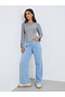 Women Overlock Seam Knit T-Shirt - 2