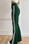 Women's High-Waist Flared Side-Striped Leggings - 2