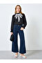 Women Black Floral Embroidery Detail Top - 2