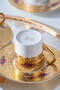 Maxine 24K Gold Detailed 6-Person Porcelain Coffee Cup Set - 90 ml - 4