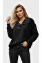 Double-Breasted Collar Sweatshirt