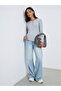 Women Plain Henley Neck Ribbed T-Shirt - 2