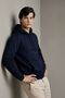 Men's Premium Casual Navy Blue Hooded Sweatshirt - 4