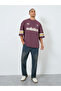 Men Purple Graphic Print Boxy Fit T-Shirt - 2