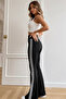 Women's High-Waist Flared Side-Striped Leggings - 3