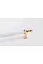 5-Piece Classic White & Gold Furniture Handle 128 mm – Stylish Cabinet Handle - 2