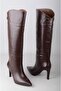 Seç 5550 Genuine Leather Heel-Style Women's Boots (Heel Height: 9 cm) Brown - 3