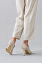 Lando Genuine Leather Cream Skin Thin Heeled Bootie - 7