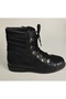 Women's Genuine Leather Black Lace up Boots - 2