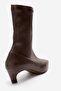 Alora Brown Stretch Women's Short Heeled Boots - 5