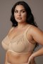 Skin Color Women's Plus Size Push up Bra - Wire Free Non-Padded Lace Minimizer C Cup Reducer - 6