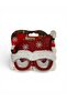 New Year Glasses Red Silvery White Fleece Coating